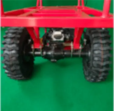 rear axle of motorized wheelbarrow