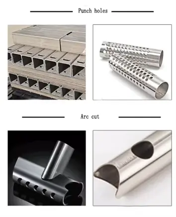 metal tube laser cutter made in China cutting