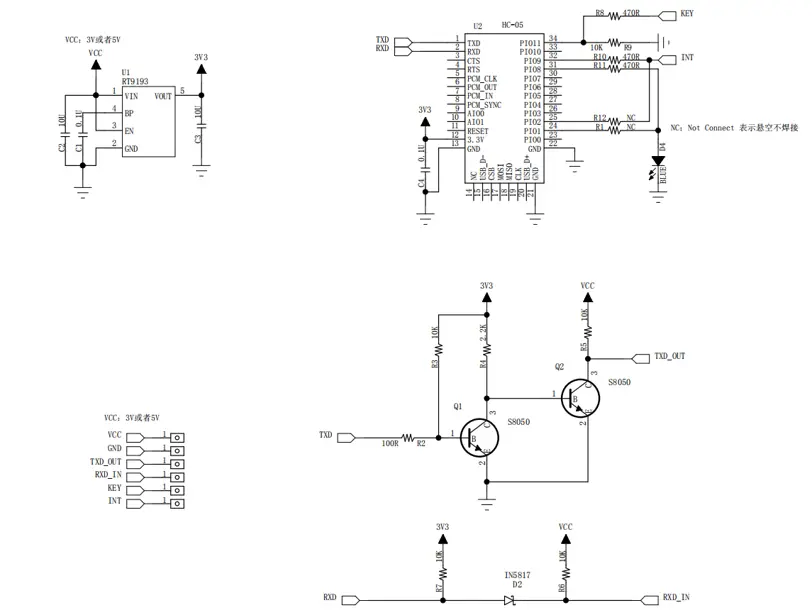 arduino bluetooth module schematic