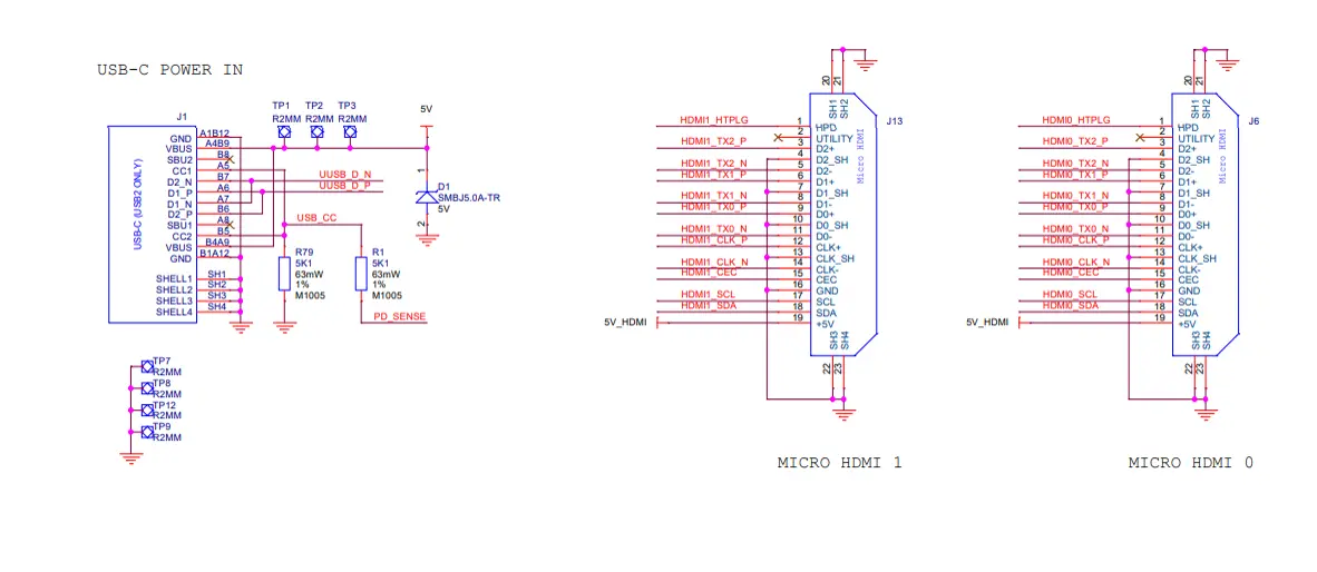 Raspberry Pi development board schematic